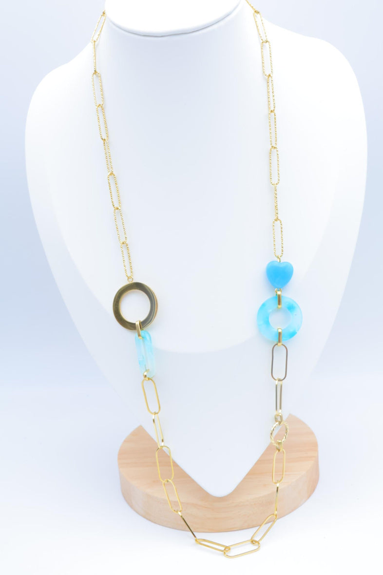 Collier en acier inoxydable - BLEU