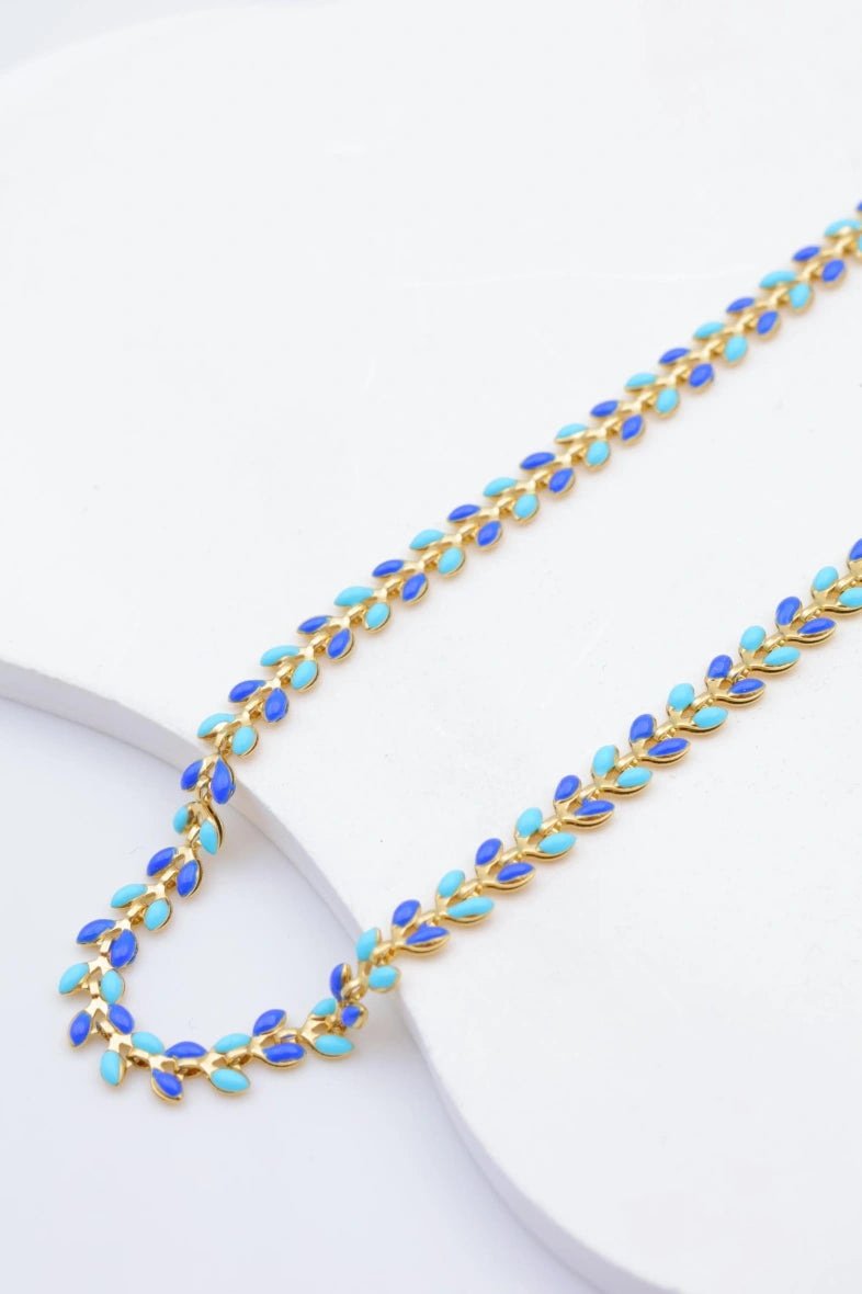 Collier en acier inoxydable - BLEU
