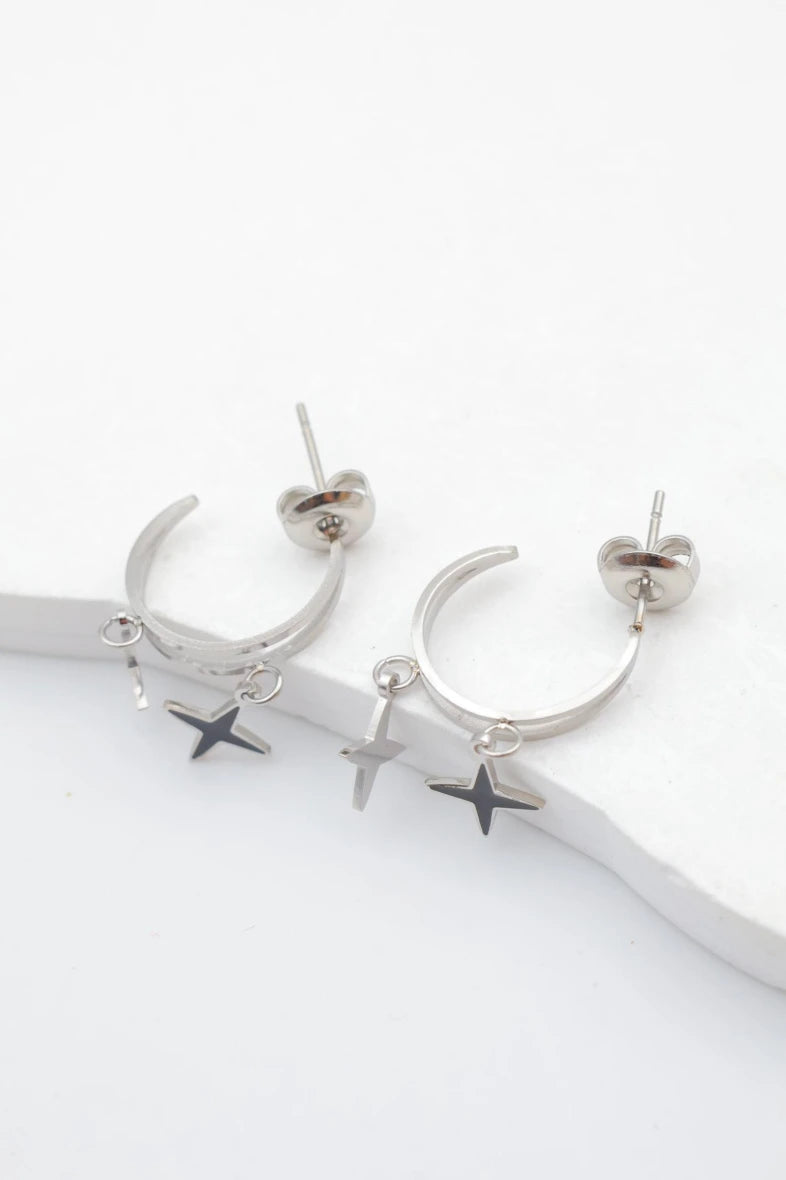 Boucles d’oreilles en acier inoxydable