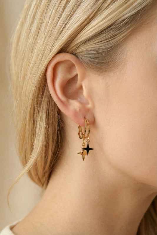 Boucles d’oreilles en acier inoxydable