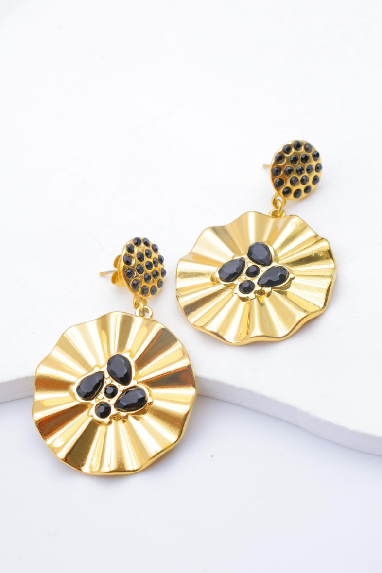 Boucles d'oreilles en acier inoxydable - NOIR