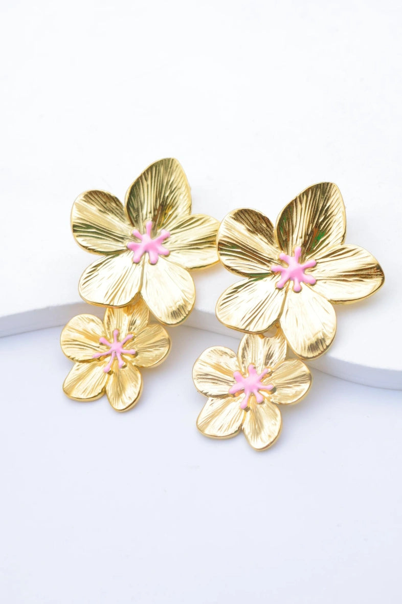 Boucles d'oreilles en acier inoxydable - ROSE