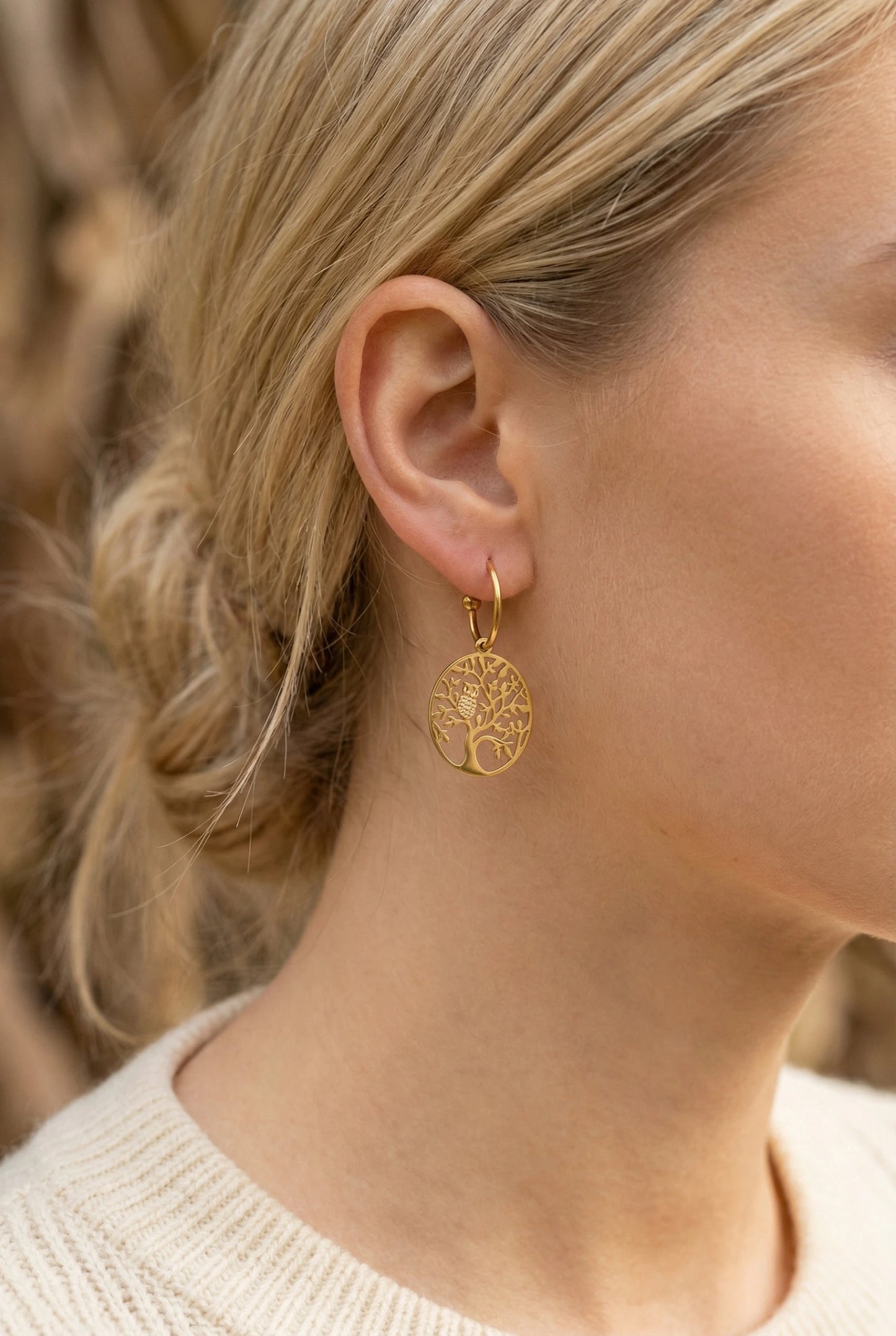Boucles d’oreilles en acier inoxydable
