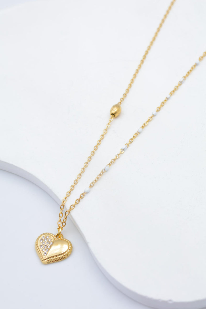 Collier en acier inoxydable - BLANC