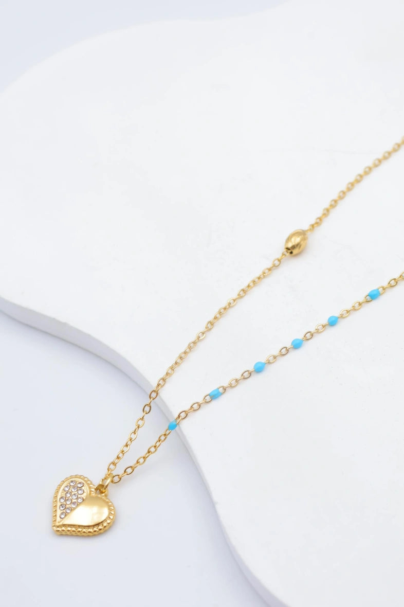 Collier en acier inoxydable - BLEU