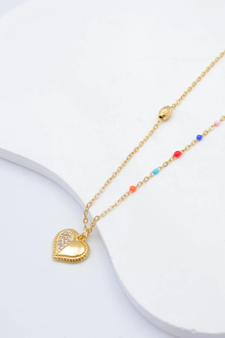 Collier en acier inoxydable - MULTICOLORE