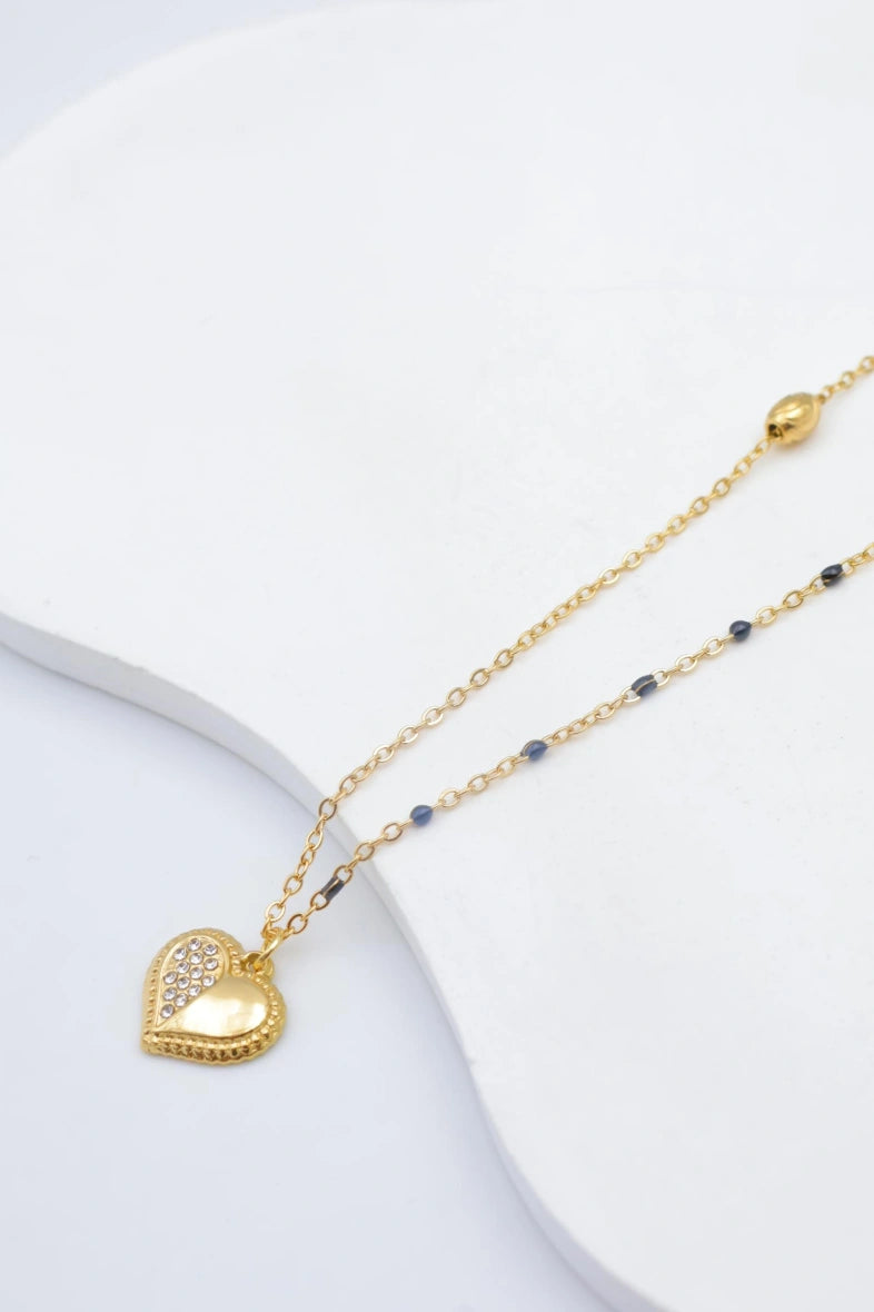Collier en acier inoxydable - NOIR