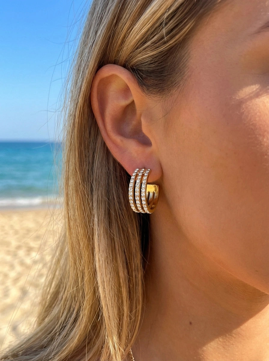 Boucles d’oreilles en acier inoxydable