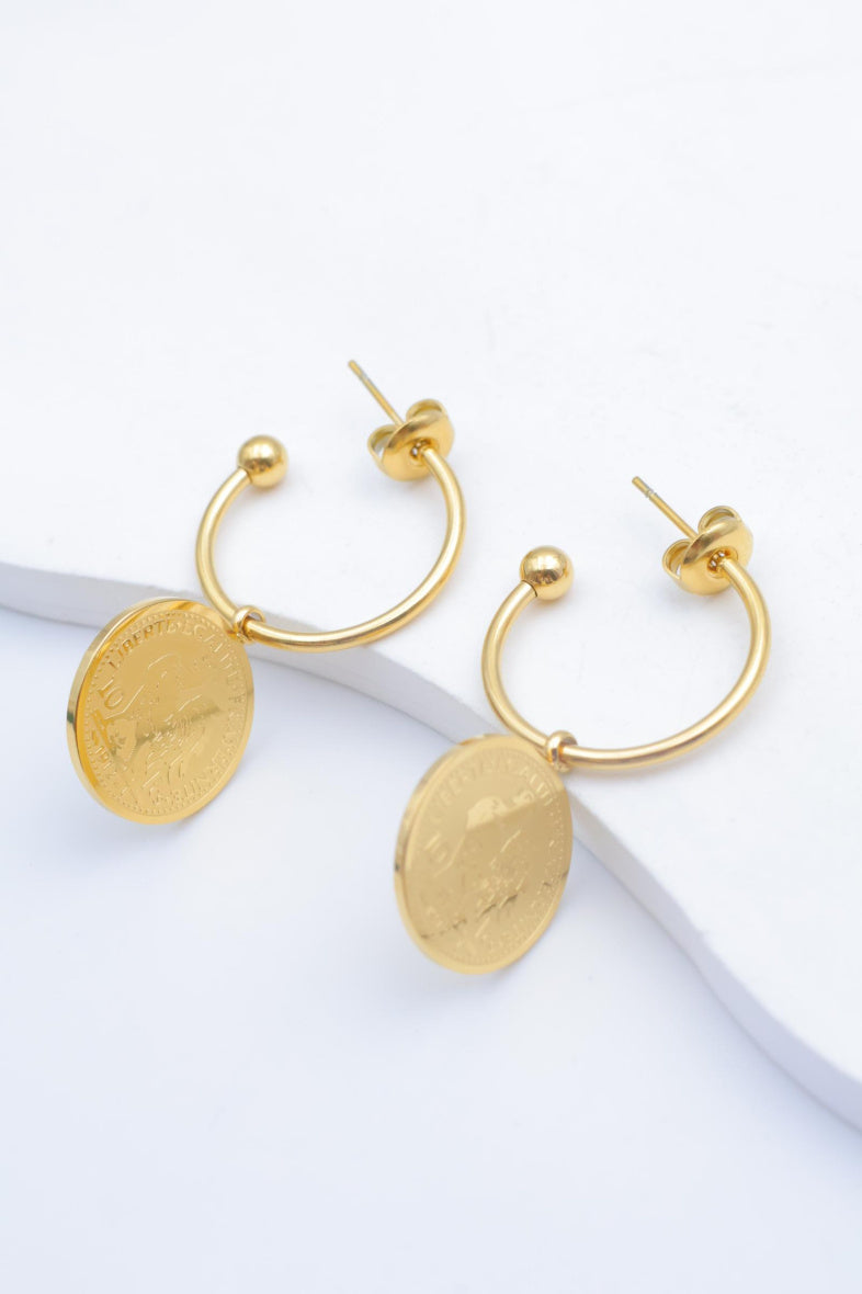 Boucles d'oreilles en acier inoxydable - DORÉ
