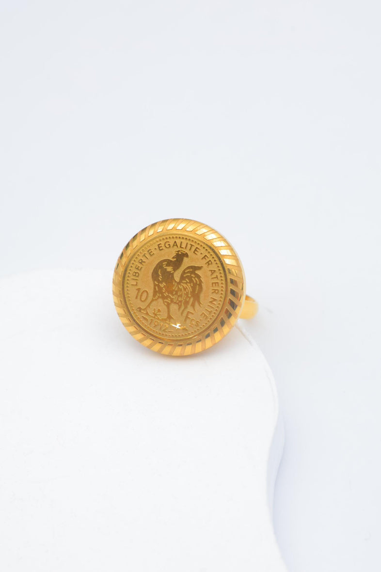 Bague en acier inoxydable ajustable - DORÉ