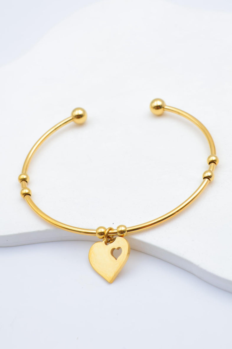 Bracelet jonc en acier inoxydable - DORÉ