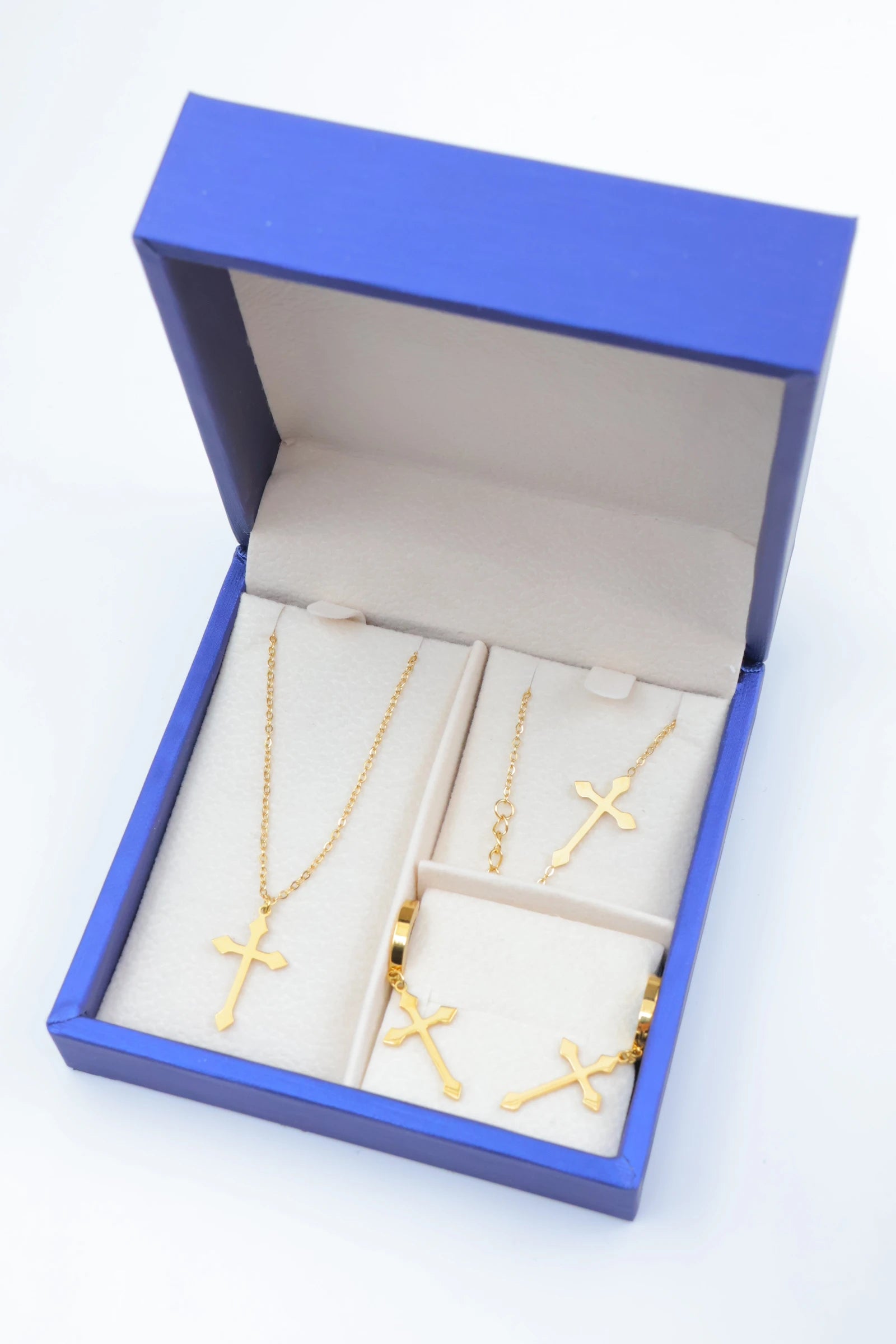 Parure de bijoux avec boîte en acier inoxydable - DORÉ