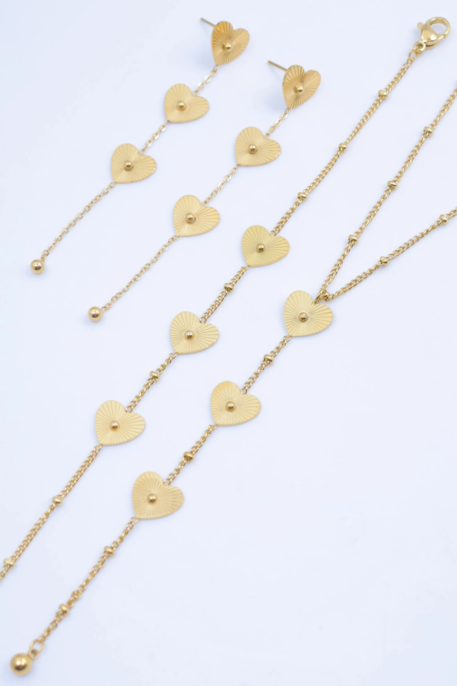 Parure de bijoux en acier inoxydable - DORÉ