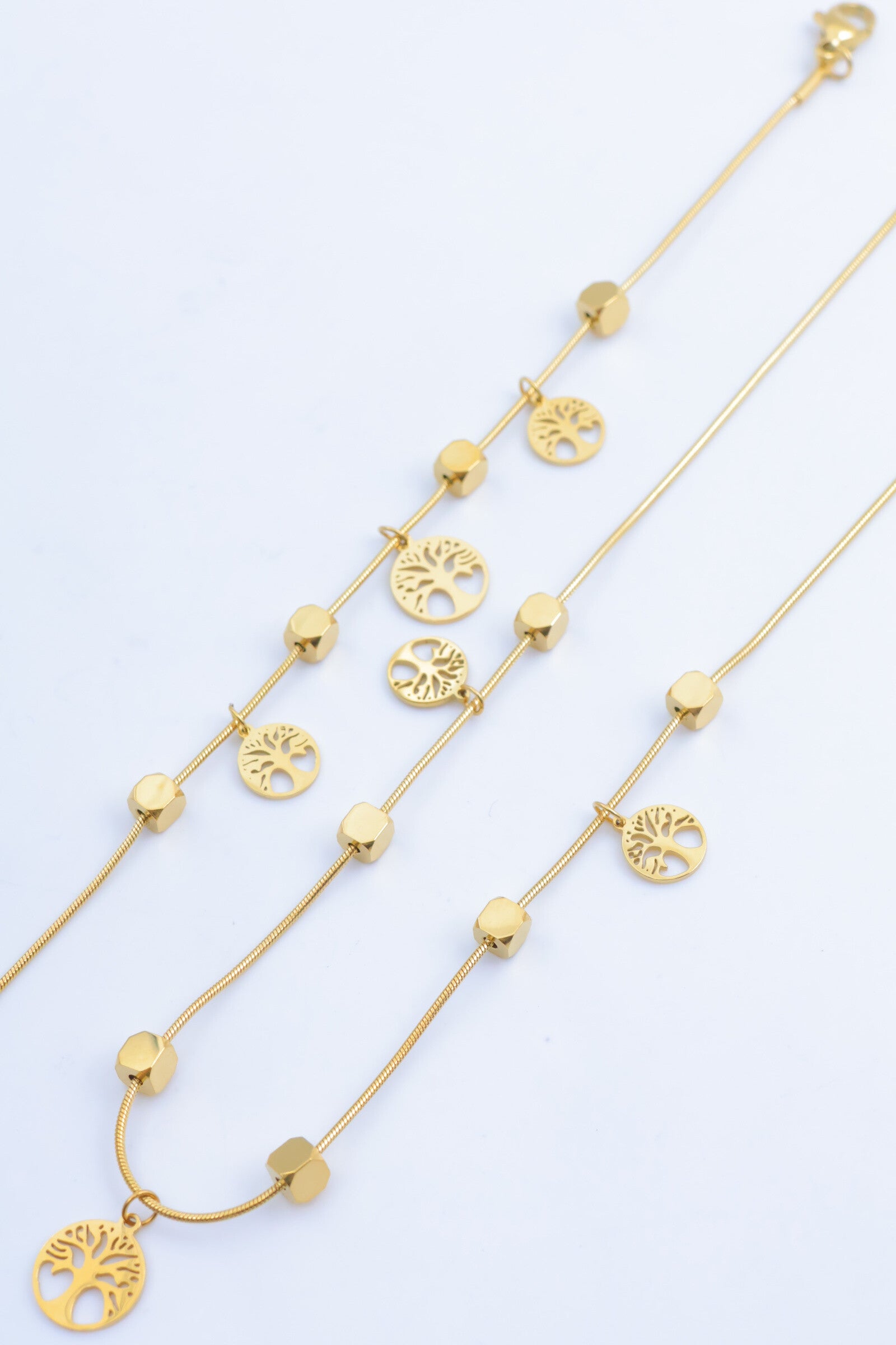 Parure de bijoux en acier inoxydable - DORÉ