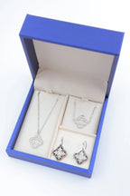Parure de bijoux avec boîte en acier inoxydable - ARGENT