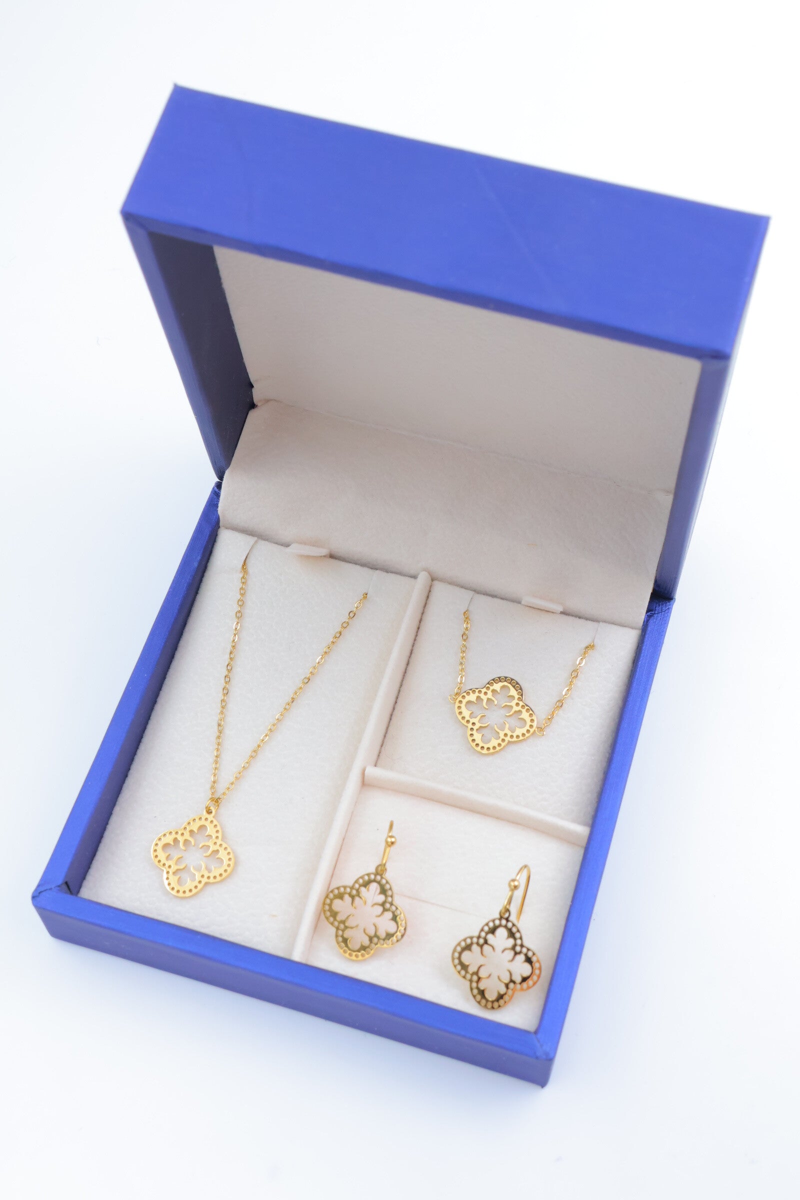 Parure de bijoux avec boîte en acier inoxydable - DORÉ