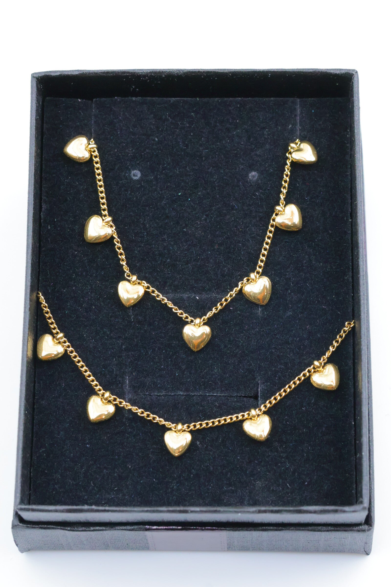 Parure de bijoux avec boîte en acier inoxydable - DORÉ