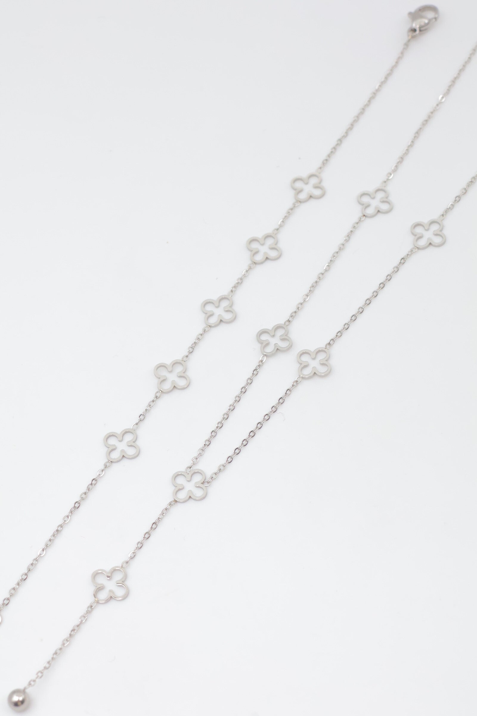 Parure de bijoux en acier inoxydable - ARGENT