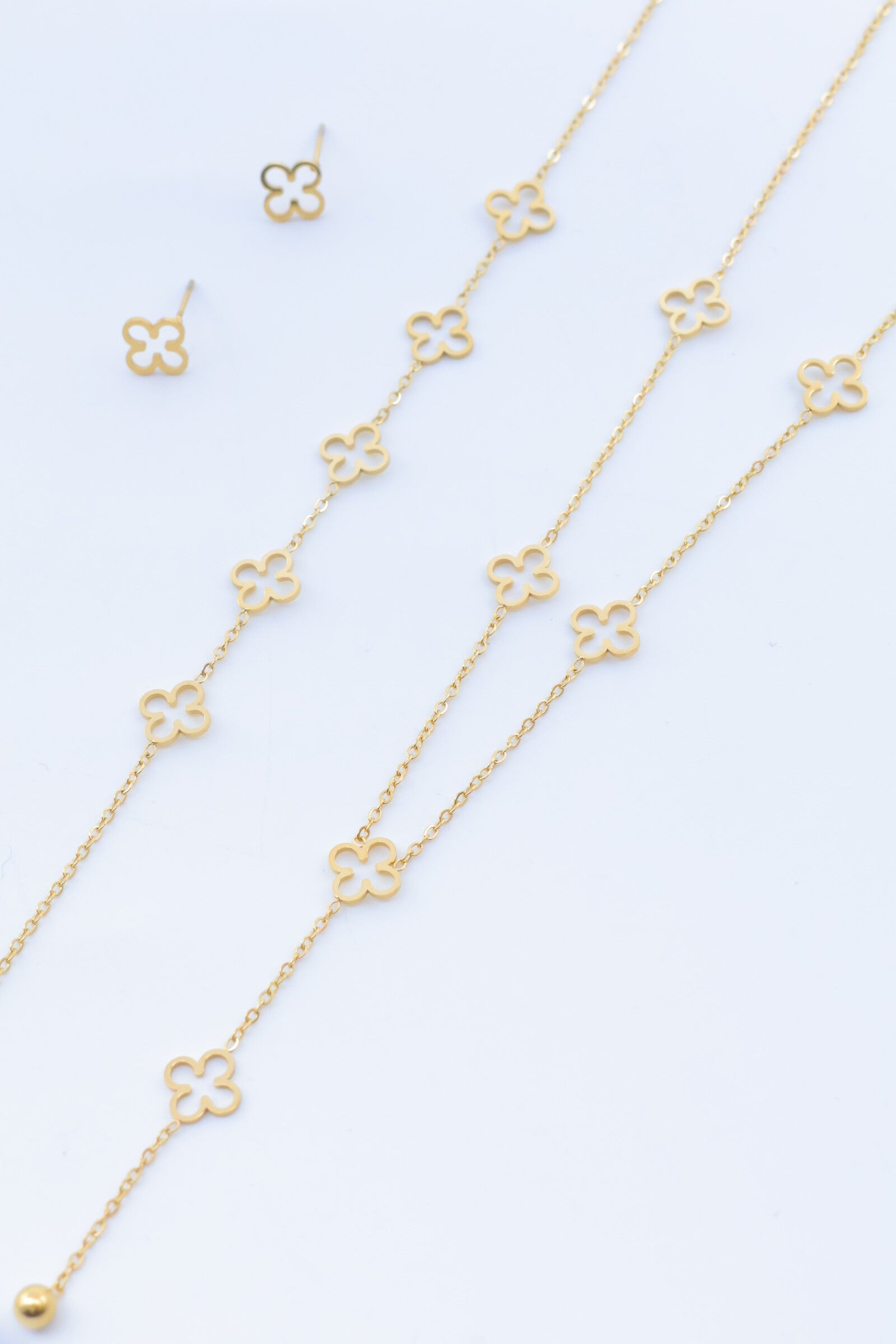 Parure de bijoux en acier inoxydable - DORÉ