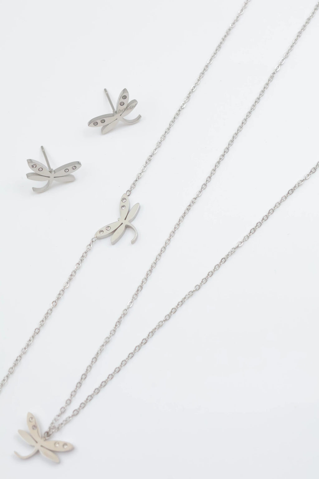 Parure de bijoux en acier inoxydable - ARGENT