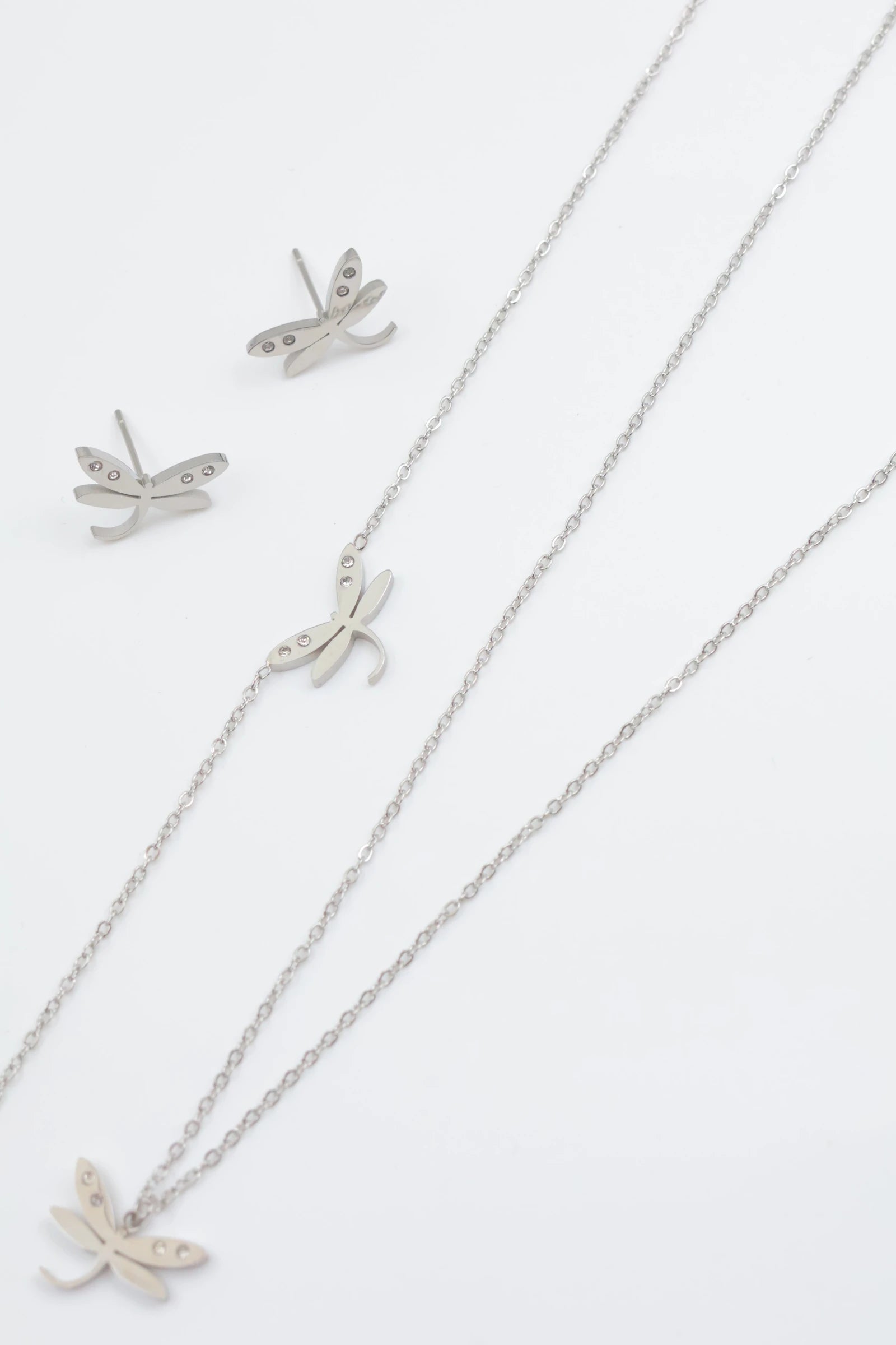 Parure de bijoux en acier inoxydable - ARGENT