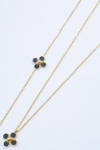 Parure de bijoux en acier inoxydable - NOIR