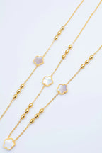 Parure de bijoux en acier inoxydable - BLANC