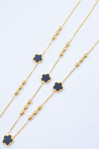 Parure de bijoux en acier inoxydable - NOIR