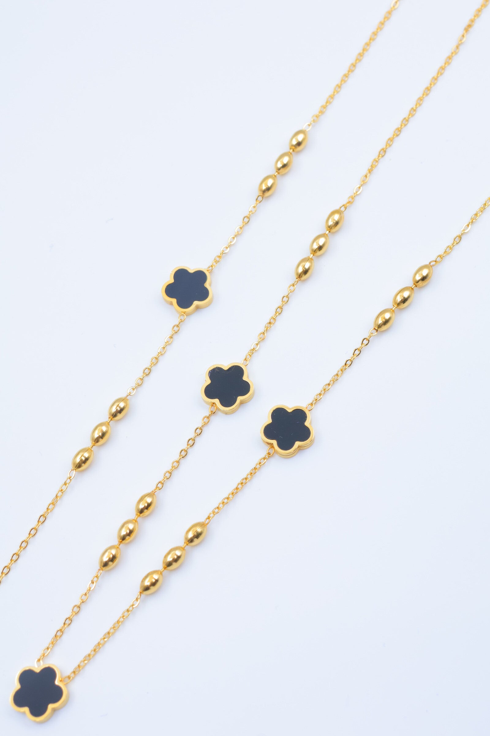Parure de bijoux en acier inoxydable - NOIR