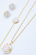 Parure de bijoux en acier inoxydable - BLANC