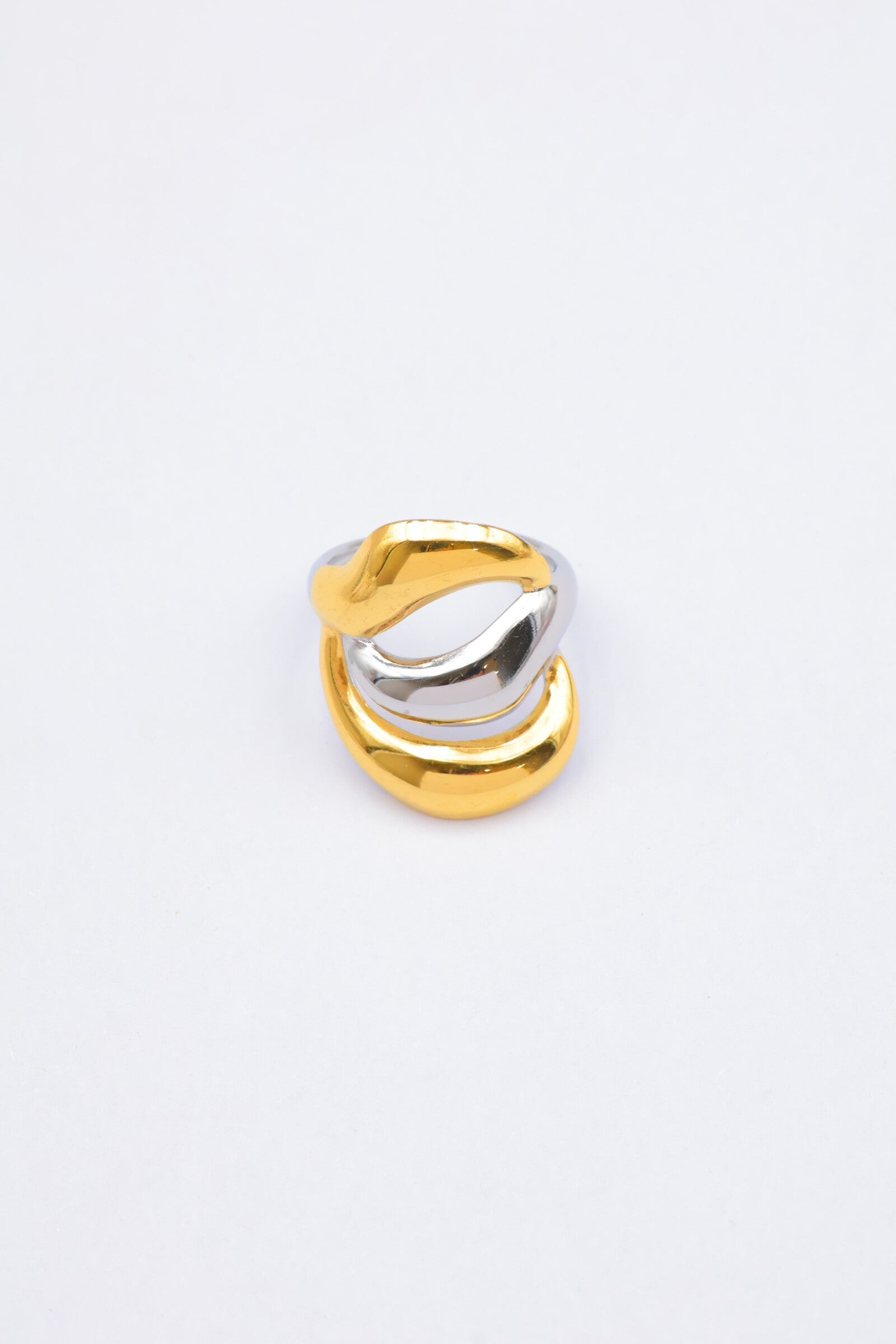 Bague - Acier inoxydable - Ajustable - BICOLORE