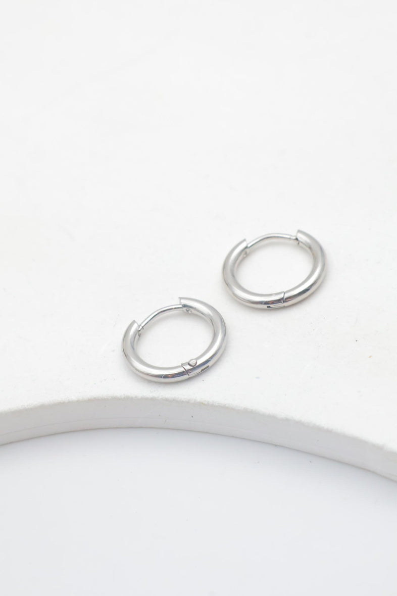 Boucles d'oreilles en acier inoxydable - ARGENT