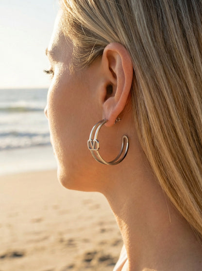 Boucles d’oreilles en acier inoxydable