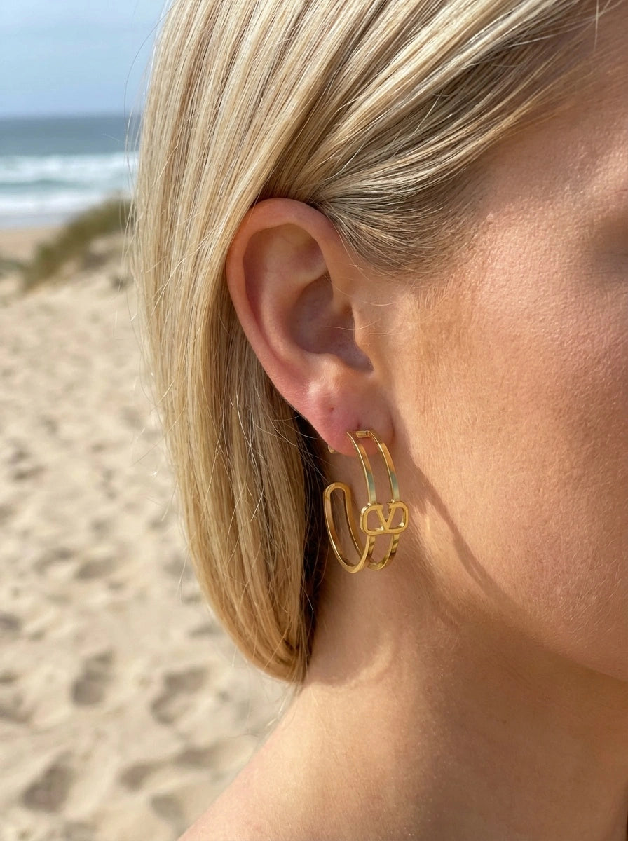 Boucles d’oreilles en acier inoxydable
