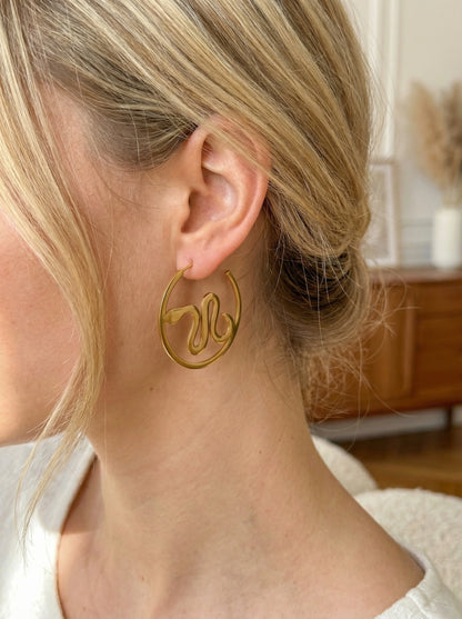 Boucles d’oreilles en acier inoxydable