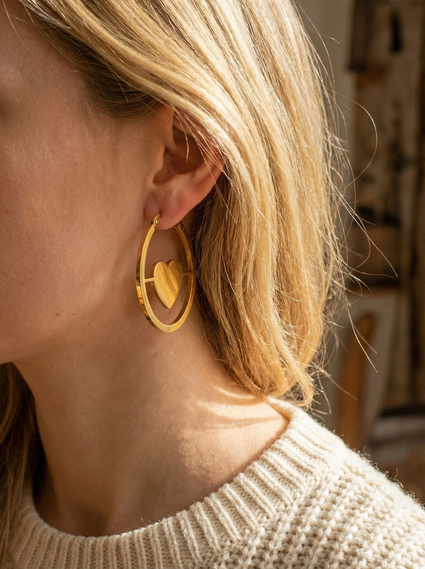 Boucles d’oreilles en acier inoxydable