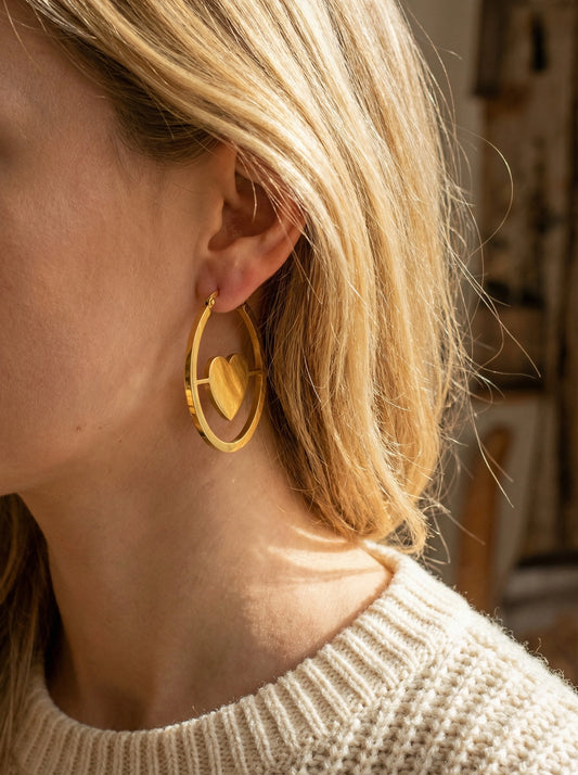 Boucles d’oreilles en acier inoxydable
