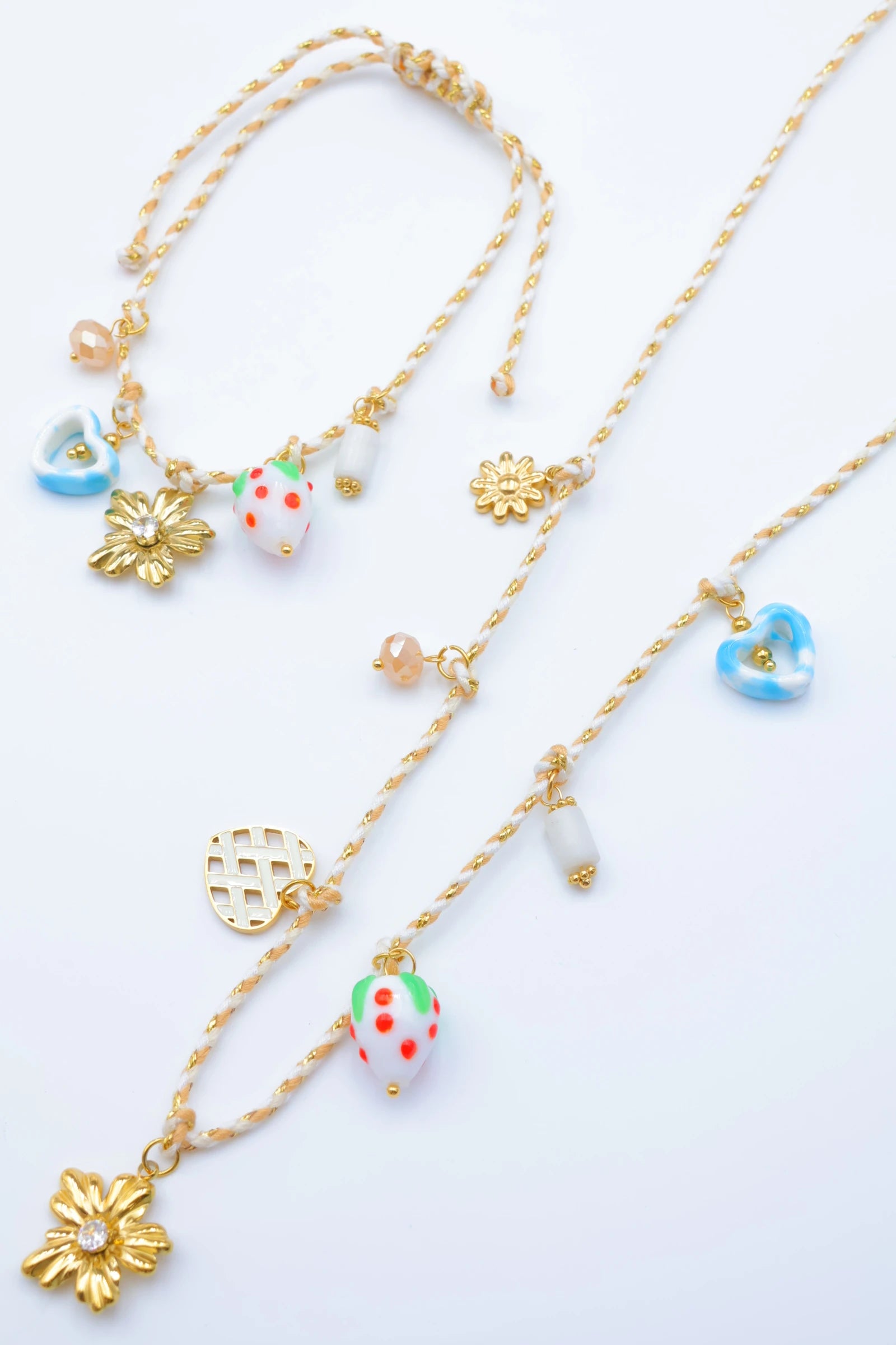 Parure de bijoux en acier inoxydable - BLANC
