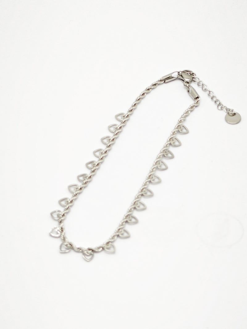 Chaîne de cheville en acier inoxydable - ARGENT
