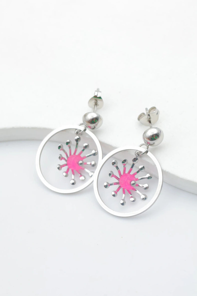 Boucles d'oreilles en acier inoxydable - ARGENT