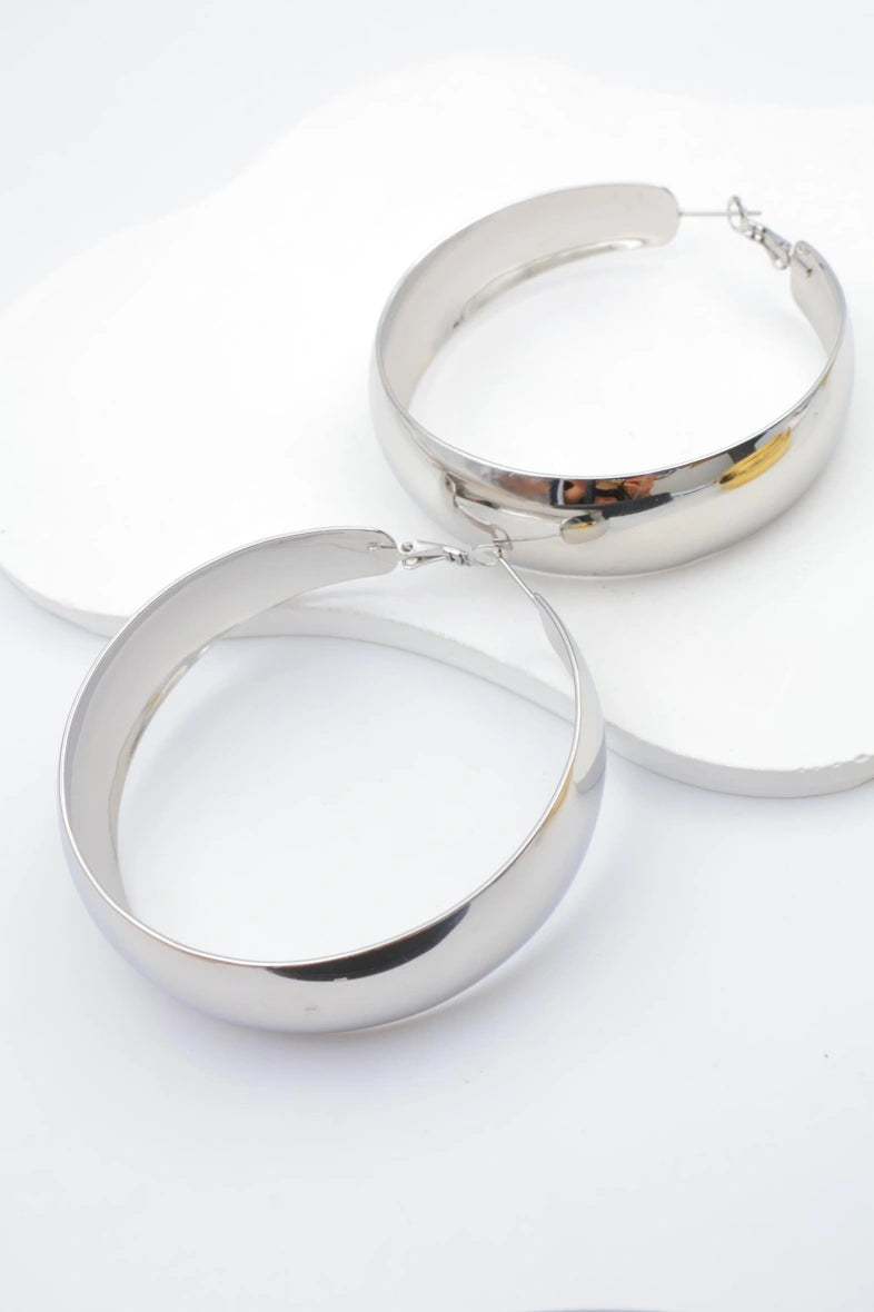 Boucles d'oreilles en acier inoxydable - ARGENT