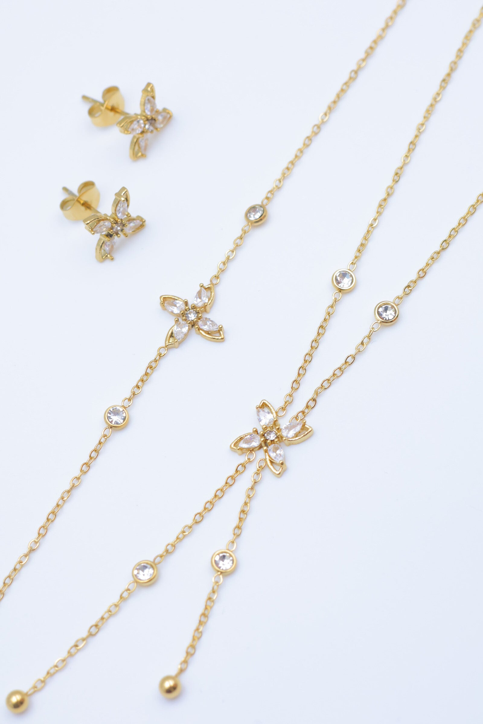 Parure de bijoux en acier inoxydable - DORÉ