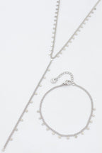 Parure de bijoux en acier inoxydable - ARGENT