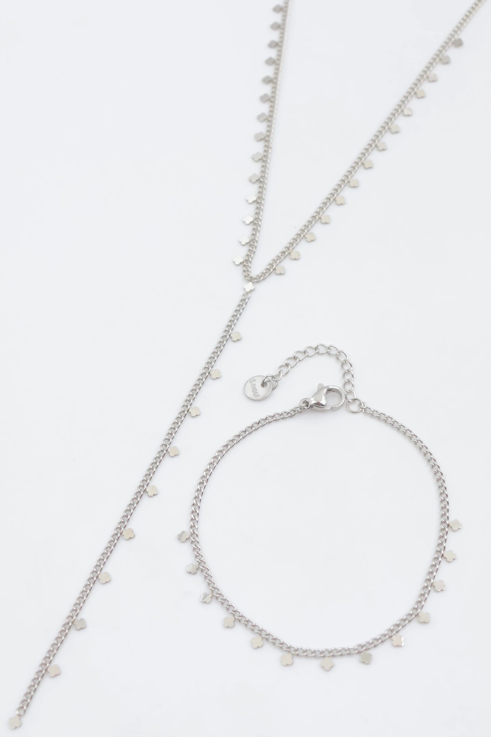Parure de bijoux en acier inoxydable - ARGENT