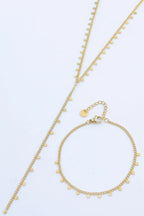 Parure de bijoux en acier inoxydable - DORÉ