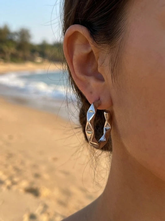Boucles d’oreilles en acier inoxydable