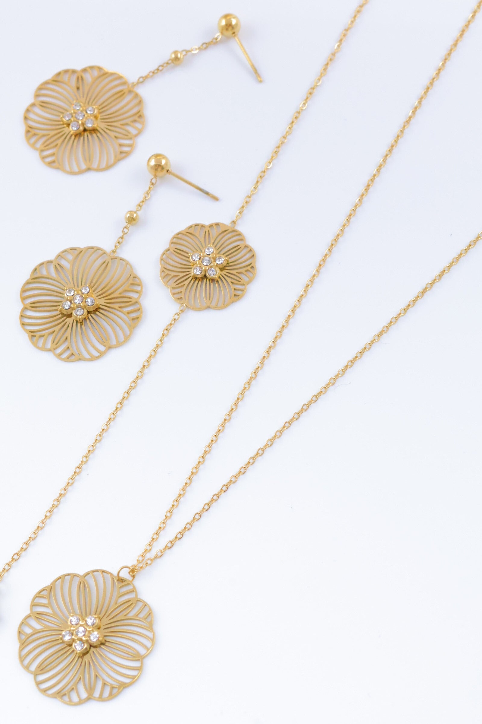 Parure de bijoux en acier inoxydable - DORÉ
