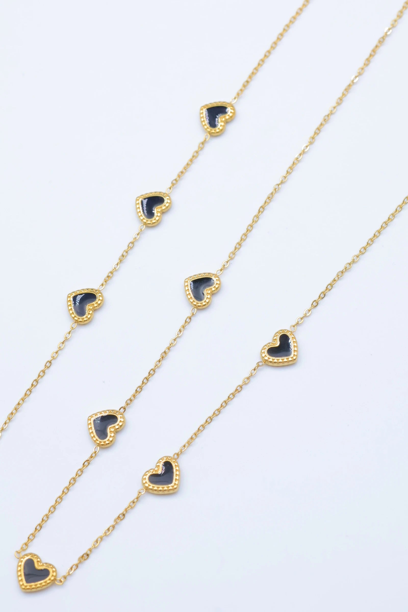 Parure de bijoux en acier inoxydable - NOIR