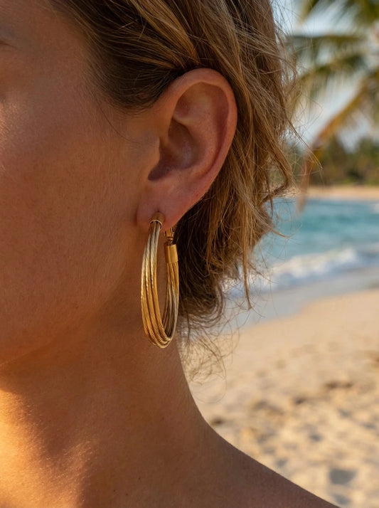 Boucles d’oreilles en acier inoxydable