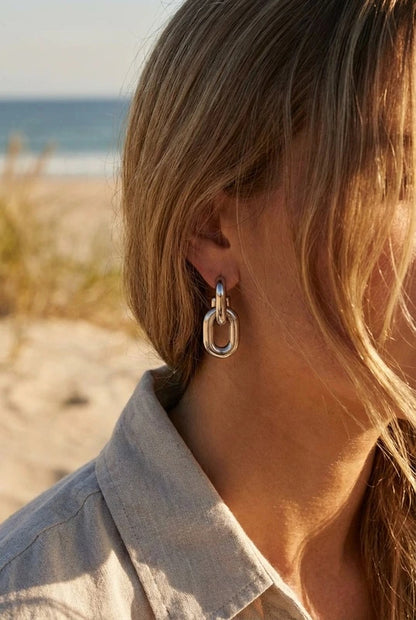 Boucles d’oreilles en acier inoxydable